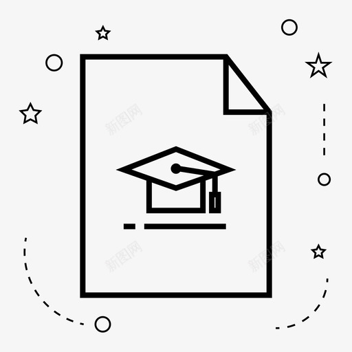 学位证书文凭图标svg_新图网 https://ixintu.com 学位 学校 文凭 证书