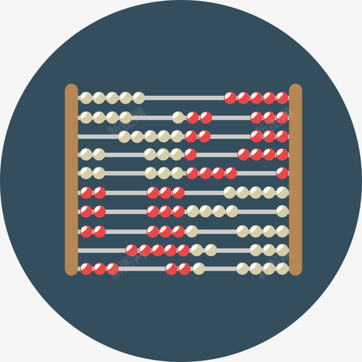算盘教育与科学圆扁图标svg_新图网 https://ixintu.com 圆扁 教育与科学 算盘