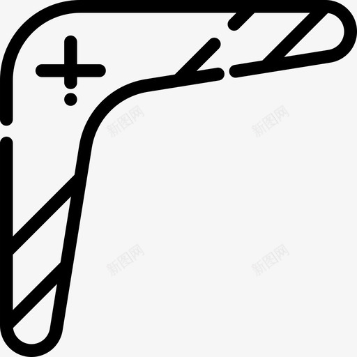 回旋镖澳大利亚2直线型图标svg_新图网 https://ixintu.com 回旋镖 澳大利亚2 直线型