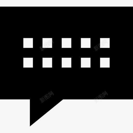 语音气泡短信字形填充图标svg_新图网 https://ixintu.com 填充 短信字形 语音气泡