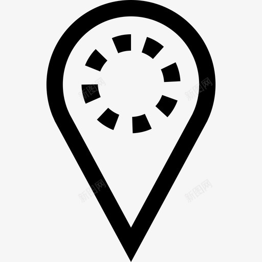 占位符地图和gps元素线性图标svg_新图网 https://ixintu.com 占位符 地图和gps元素 线性