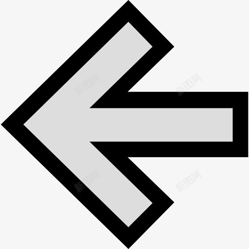 左箭头箭头轮廓边框颜色图标svg_新图网 https://ixintu.com 左箭头 箭头轮廓 边框颜色