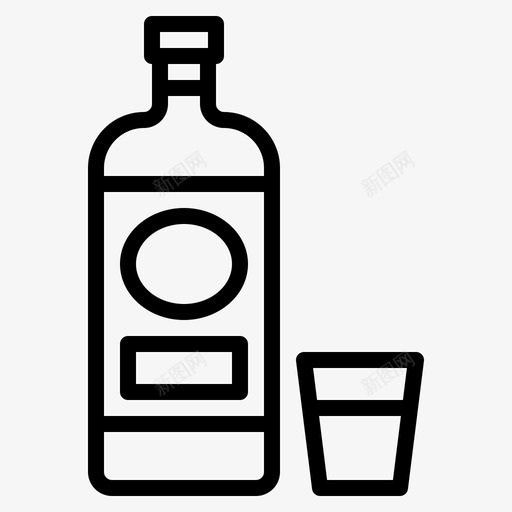 伏特加酒饮料图标svg_新图网 https://ixintu.com 伏特加 聚会 酒 饮料
