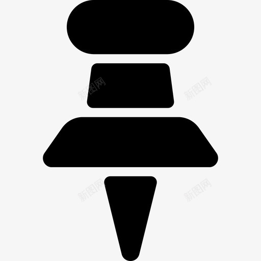图钉商务和办公10填充图标svg_新图网 https://ixintu.com 商务和办公10 图钉 填充