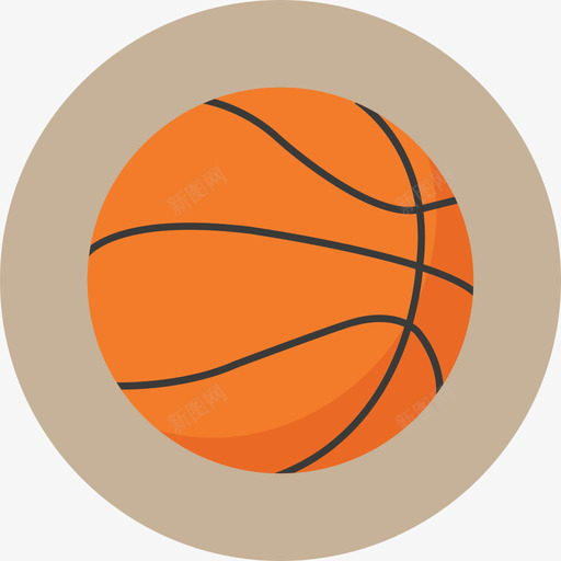 篮球运动5圆圈平图标svg_新图网 https://ixintu.com 圆圈平 篮球 运动5