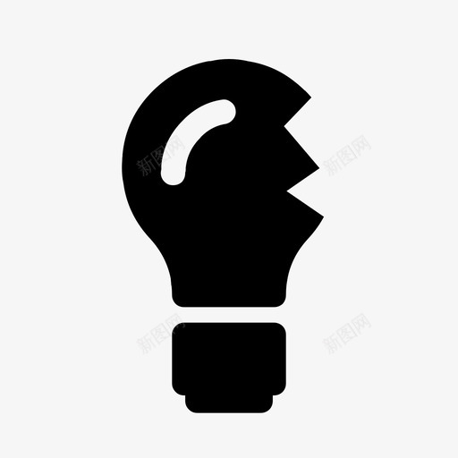 坏灯泡电想法图标svg_新图网 https://ixintu.com 坏灯泡 想法 灯 灯泡图标集 电