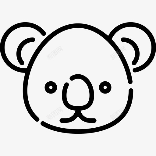 KoalaAustralia2线性图标svg_新图网 https://ixintu.com Australia2 Koala 线性