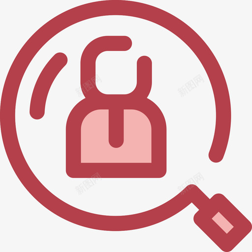 人力资源部员工组织4红色图标svg_新图网 https://ixintu.com 人力资源部 员工组织4 红色