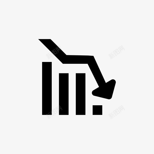 下降趋势减少损失图标svg_新图网 https://ixintu.com 下降趋势 减少 损失 趋势图标