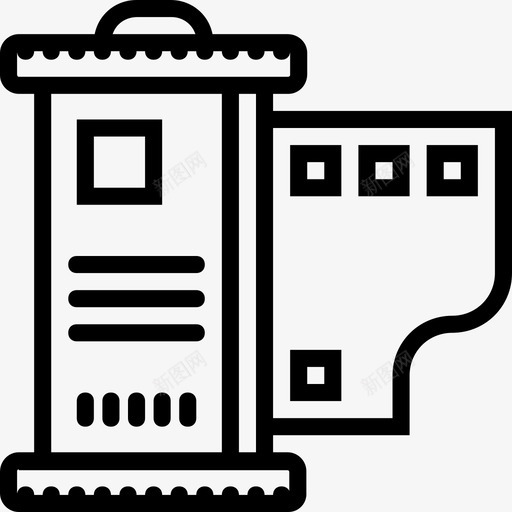 胶卷摄影录像2线性图标svg_新图网 https://ixintu.com 摄影录像2 线性 胶卷