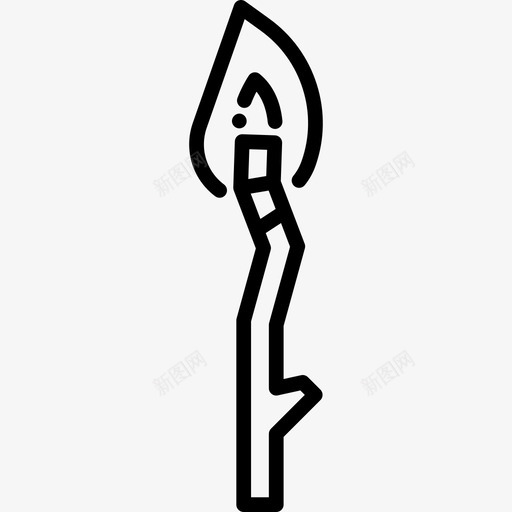 手电筒史前时代直系图标svg_新图网 https://ixintu.com 史前时代 手电筒 直系