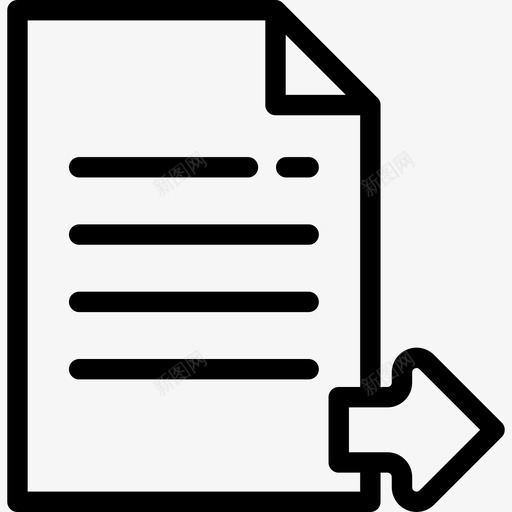 导出文本编辑器4线性图标svg_新图网 https://ixintu.com 导出 文本编辑器4 线性