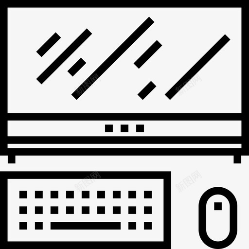 电脑返校3线性图标svg_新图网 https://ixintu.com 电脑 线性 返校3