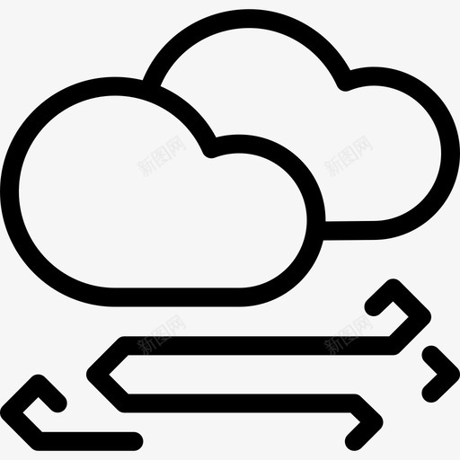 风天气图标2线性svg_新图网 https://ixintu.com 天气图标2 线性 风