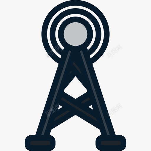 天线通信5线颜色图标svg_新图网 https://ixintu.com 天线 线颜色 通信5
