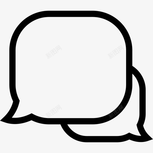语音泡泡聊天应用程序图标线性svg_新图网 https://ixintu.com 线性 聊天应用程序图标 语音泡泡