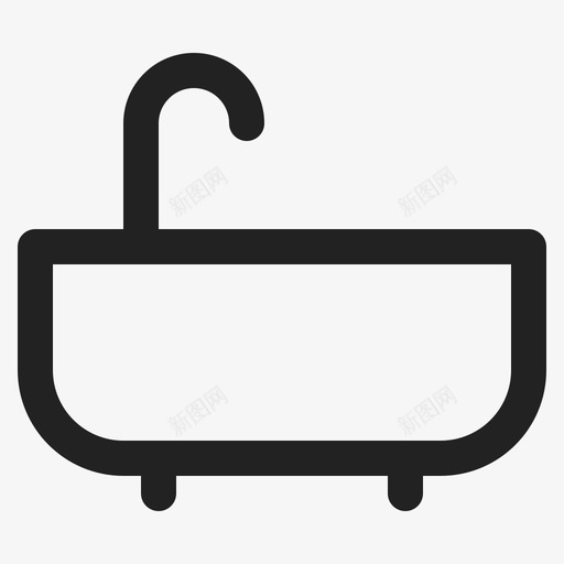 浴缸家具家居图标svg_新图网 https://ixintu.com 室内 家具 家居 浴缸
