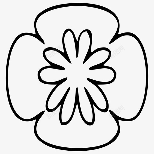 花雏菊绿色图标svg_新图网 https://ixintu.com 植物 绿色 自然 花 雏菊