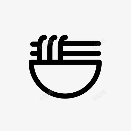 面条亚洲中国图标svg_新图网 https://ixintu.com 中国 亚洲 早餐 筷子 面条 食物