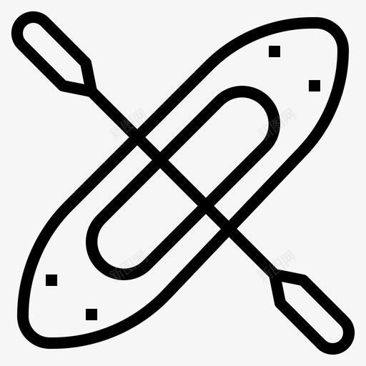 皮划艇小船划桨图标svg_新图网 https://ixintu.com 划桨 小船 旅行2 皮划艇