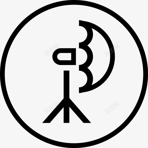 雨伞灯灯光摄影图标svg_新图网 https://ixintu.com 展台 摄影 摄影棚 摄影电影制作 灯光 雨伞灯