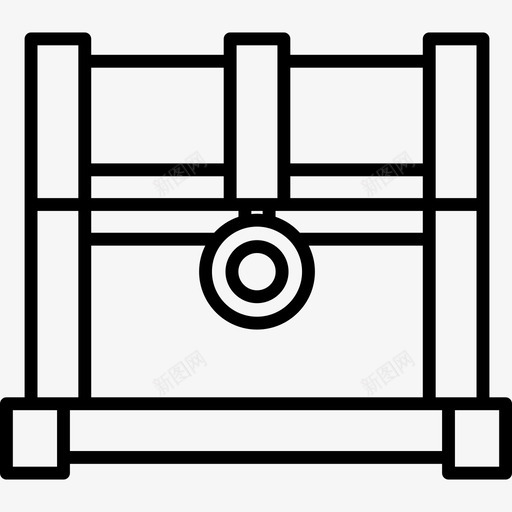 胸前中世纪偶像系列直线型图标svg_新图网 https://ixintu.com 中世纪偶像系列 直线型 胸前