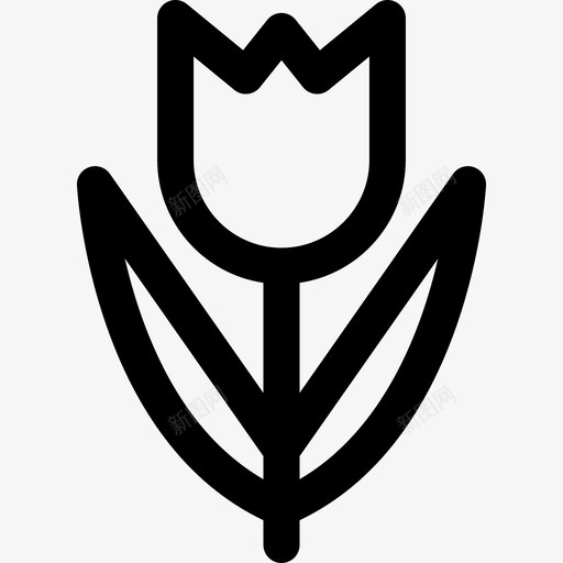 郁金香自然线性园艺图标svg_新图网 https://ixintu.com 线性园艺 自然 郁金香