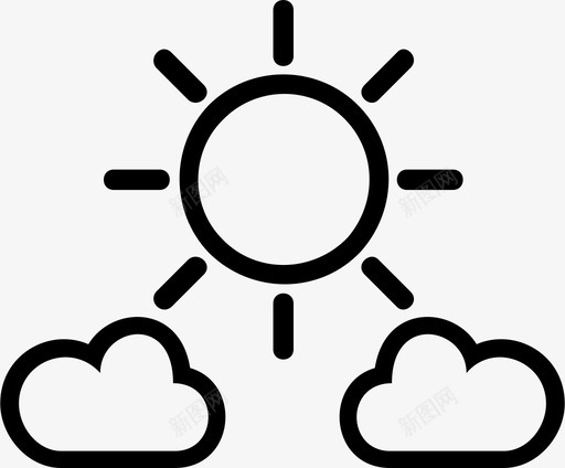 天气晴朗云彩图标svg_新图网 https://ixintu.com 云彩 天气 太阳 晴朗 炎热的天气