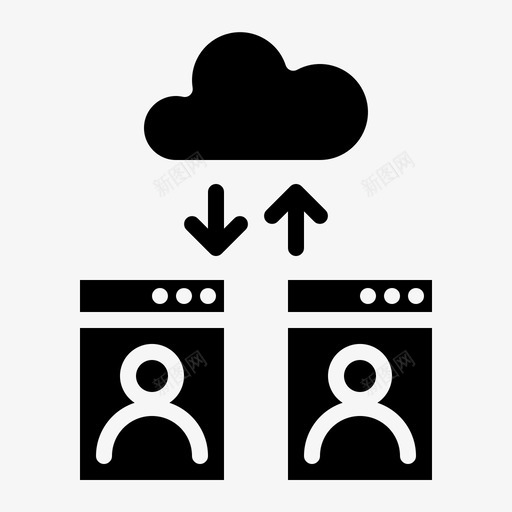 云计算账户存储图标svg_新图网 https://ixintu.com 云计算 存储 数字营销扎实 账户