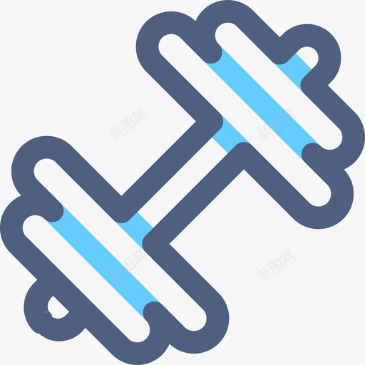 哑铃运动6彩色图标svg_新图网 https://ixintu.com 哑铃 彩色 运动6