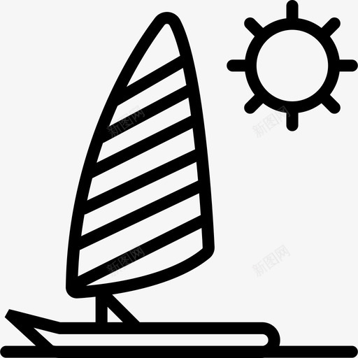 滑翔伞旅行收集直线型图标svg_新图网 https://ixintu.com 旅行收集 滑翔伞 直线型