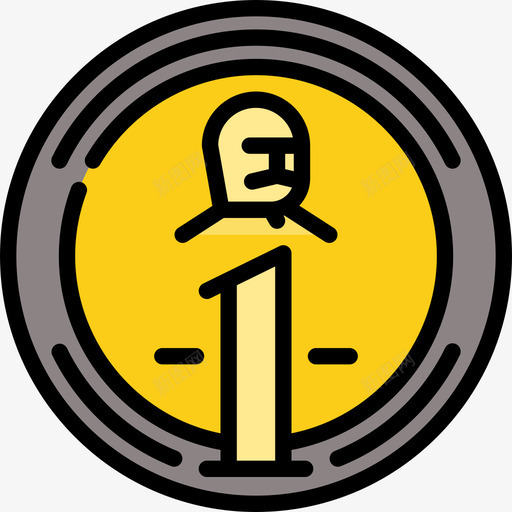银行业非洲硬币3线性颜色图标svg_新图网 https://ixintu.com 线性颜色 银行业 非洲硬币3