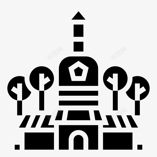 北海大厦中国图标svg_新图网 https://ixintu.com 中国 中国符号 公园 北海 大厦