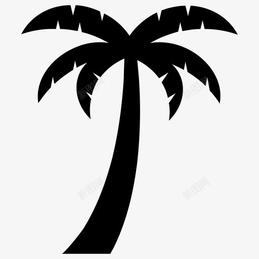 热带树椰子树木偶树图标svg_新图网 https://ixintu.com 木偶树 椰子树 热带树 自然和生命雕文图标