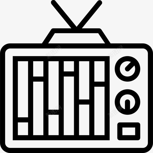 电视新闻媒体3线性图标svg_新图网 https://ixintu.com 新闻媒体3 电视 线性