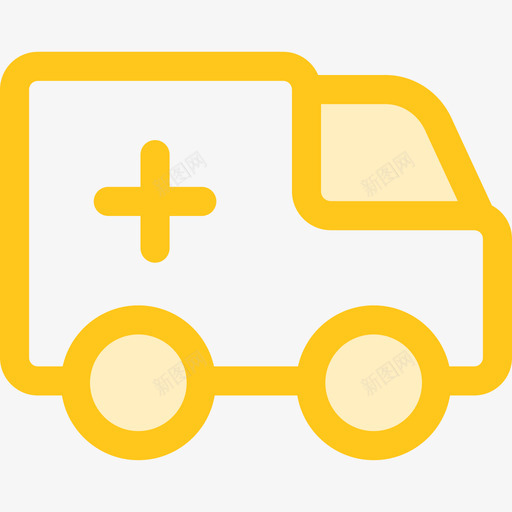 救护车8号医院黄色图标svg_新图网 https://ixintu.com 8号医院 救护车 黄色