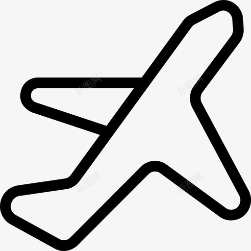 飞机运输2直线图标svg_新图网 https://ixintu.com 直线 运输2 飞机