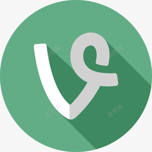 Vine社交媒体图标扁平svg_新图网 https://ixintu.com Vine 扁平 社交媒体图标