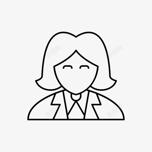 商人头像办公室职员图标svg_新图网 https://ixintu.com 办公室职员 商人 头像 女人 用户 职业