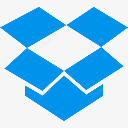 Dropbox社交媒体2扁平图标svg_新图网 https://ixintu.com Dropbox 扁平 社交媒体2