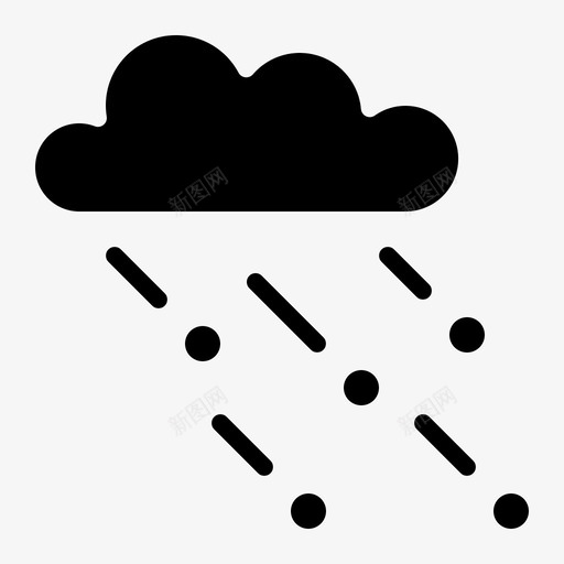 雨夹雪雨雪风暴图标svg_新图网 https://ixintu.com 天气晴朗 雨夹雪 雨雪 风暴