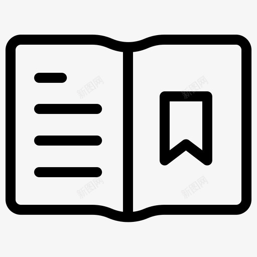 页面议程书籍图标svg_新图网 https://ixintu.com 书签 书籍 教育 笔记本 议程 页面