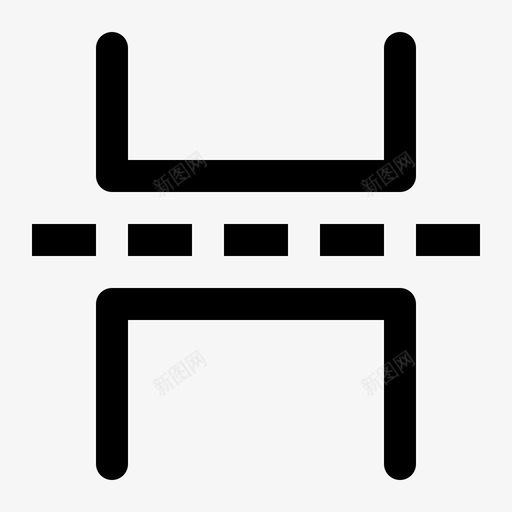 分页符对齐中间图标svg_新图网 https://ixintu.com 中间 分隔符 分页符 对齐 文本编辑器行图标集 虚线