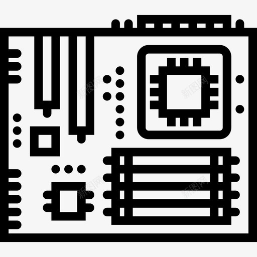 主板技术收集线性图标svg_新图网 https://ixintu.com 主板 技术收集 线性
