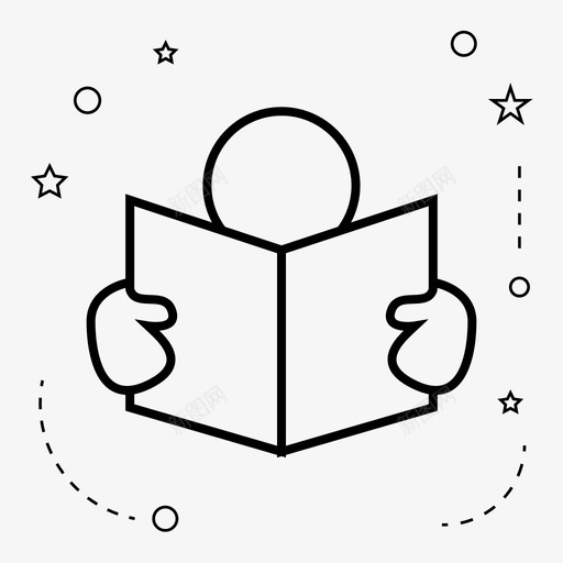 读书看报上学图标svg_新图网 https://ixintu.com 上学 看报 读书