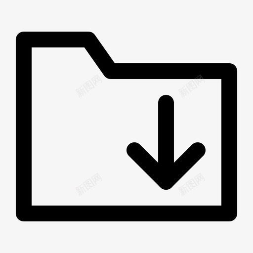 文件夹箭头保存图标svg_新图网 https://ixintu.com 保存 文件和文件夹行图标集 文件夹下载 箭头