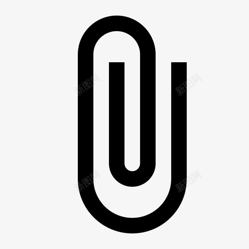 附件链接回形针图标svg_新图网 https://ixintu.com 上载 回形针 用户界面实心图标集 链接 附件