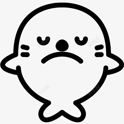 悲伤表情情绪图标svg_新图网 https://ixintu.com 印章 印章表情线 悲伤 情绪 感觉 表情