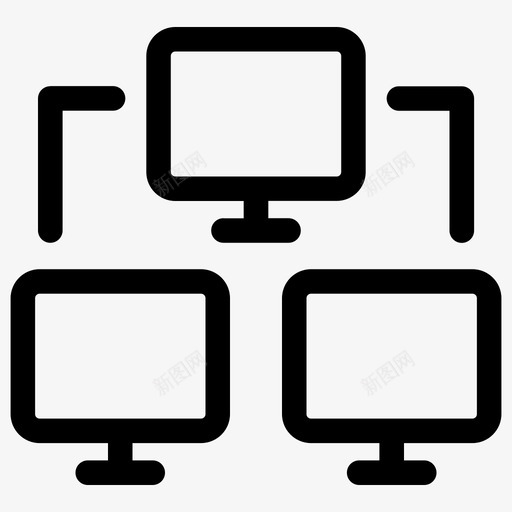网络技术图标集合线性svg_新图网 https://ixintu.com 技术图标集合 线性 网络