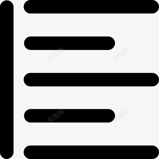左对齐和开发元素粗体圆润图标svg_新图网 https://ixintu.com 左对齐 粗体圆润 设计和开发元素